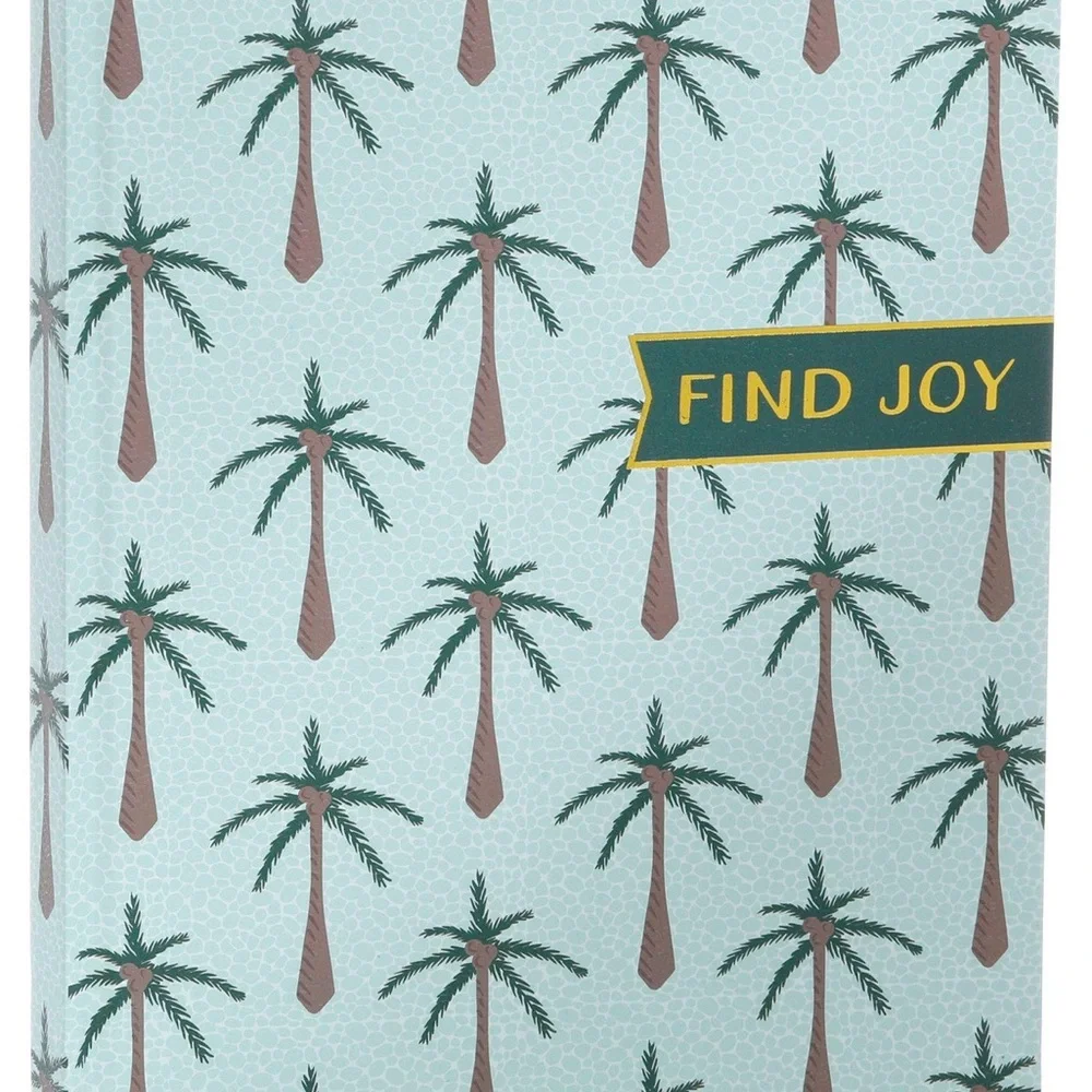 Find Joy Palm Tree Notebook journal - Blue and Brown - Picture 3 of 4